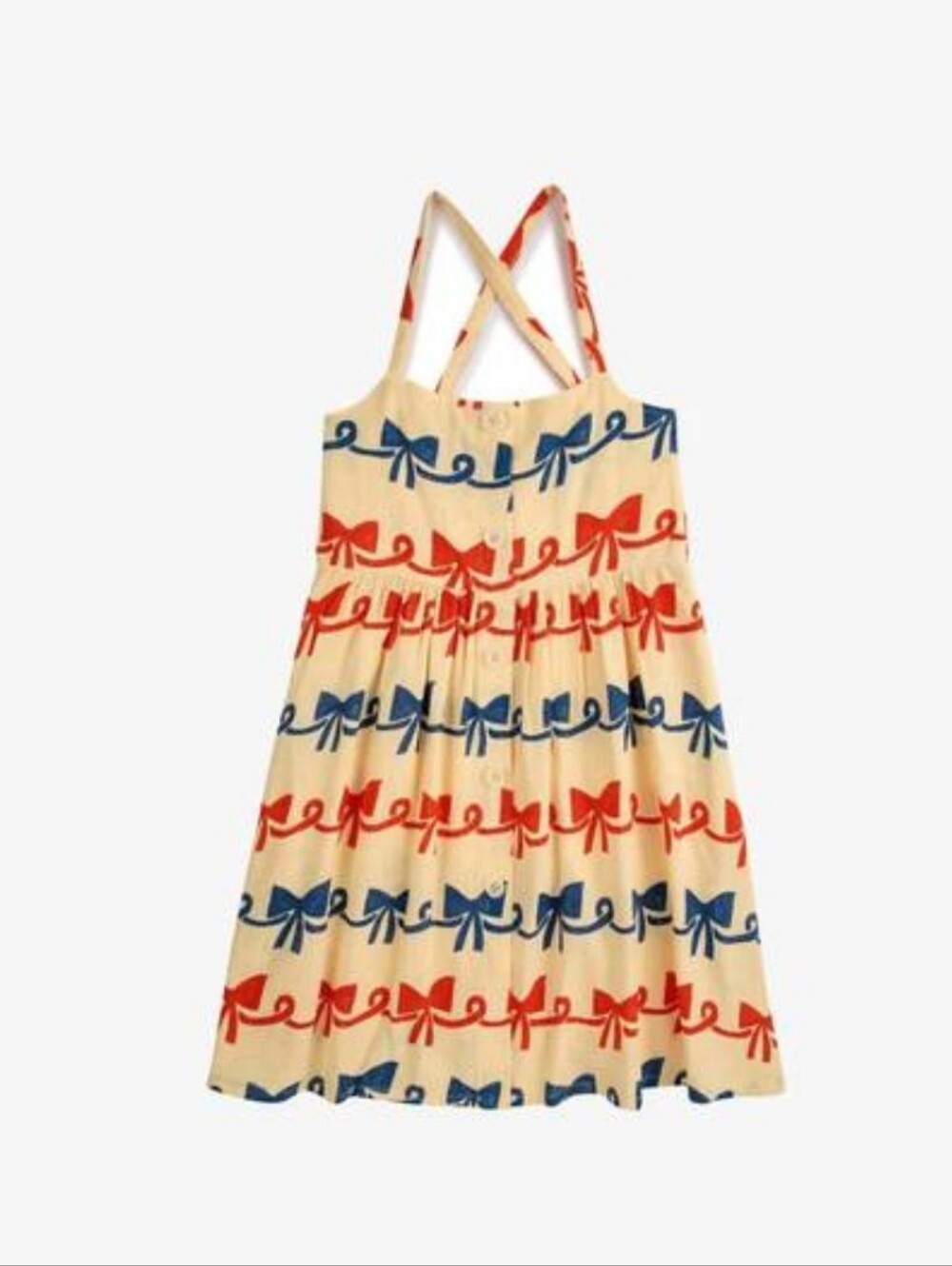 BOBO CHOSES ALLOVER WOVEN RIBBON BOW DRESS